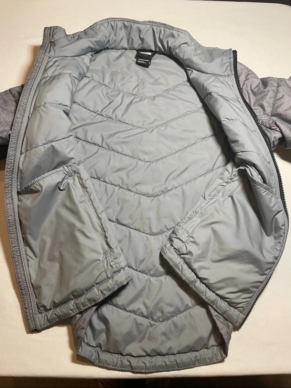 The North Face Women's Light Silver Quilted Puffer Jacket